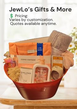 Curated Gift Basket with Spa and Apparel Items