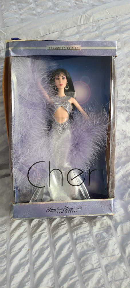 2001 Timeless Treasures Cher Doll NIB Bob Mackie Barbie Awesomeness !!! Hi The Box Has Some Wear As Pictured But Is Mostly Great And Comes To You New 