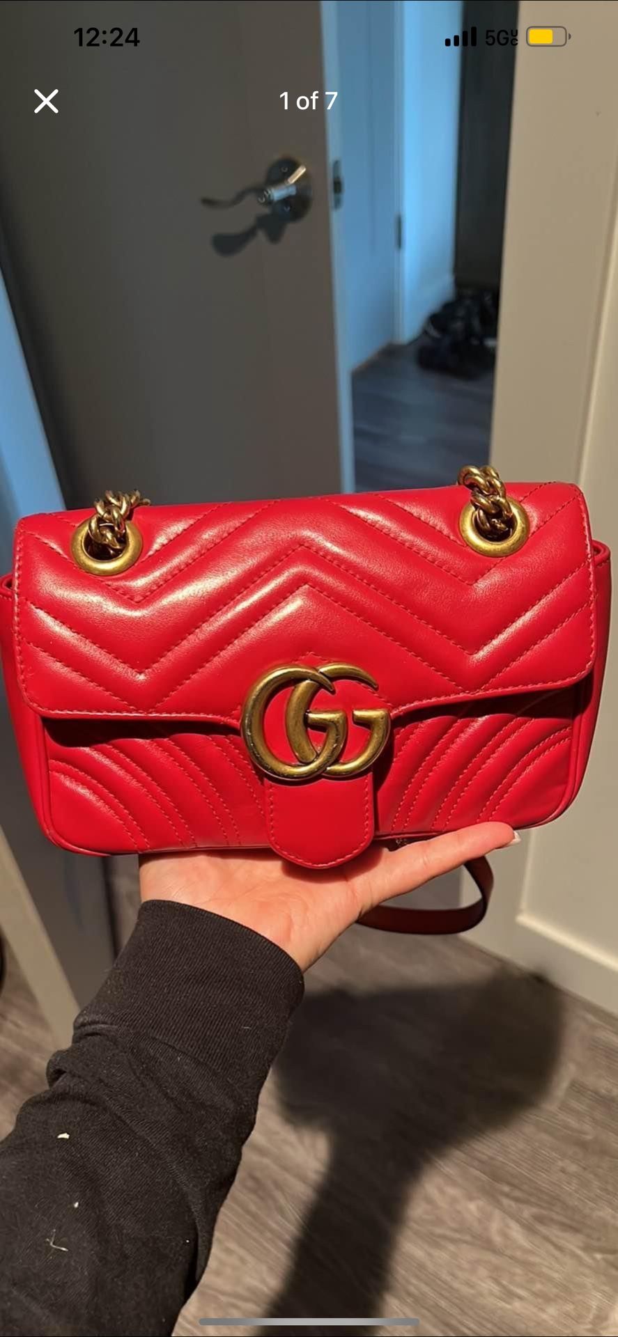 Red Gucci Marmont Bag