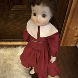 Creepy Porcelain Doll With Stand
