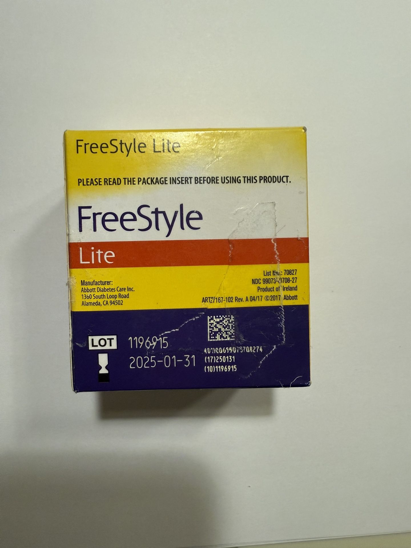 Freestyle Lite 100ct Test Strips Exp 01-31-2025