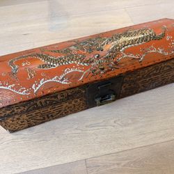 Chinese Red Lacquer Opium Box