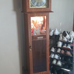 Mini Grandfather Curio Cabinet Clock
