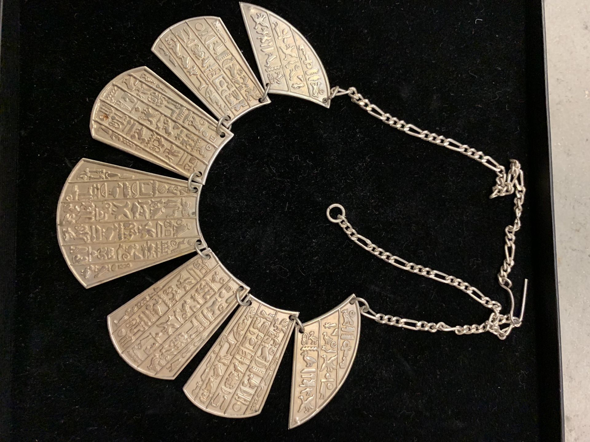 Silver Necklace Bracelet Earrings Set Egyptian Handcrafted