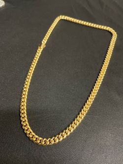 14 K Plated Thin Cuban Chain