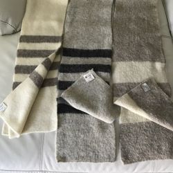 New Wool Scarf. Unisex. This  Scarf  Was Made In Iceland Of 100% Pure virgin  Wool. Rare Find. Each $25