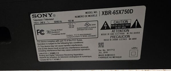 Sony TV 65" - $250