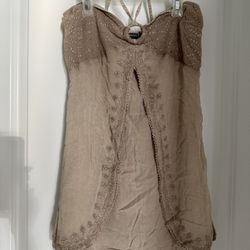 Dress, Short, Tan, M/L