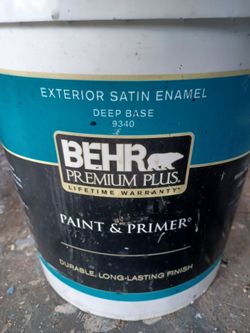 5 gallons exterior satin black paint
