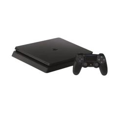 PS4 SLIM BLACK WITH 1 BLACK CONTROLLER