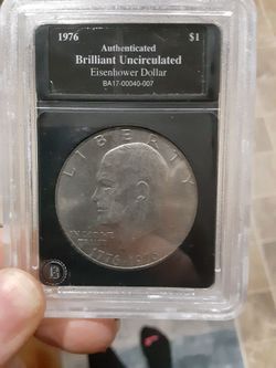 1(contact info removed) Bicentennial Eisenhower One Dollar Coin - Brilliant Uncirculated