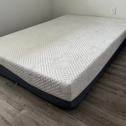 Olee Sleep Mattress,  Gel Infused Memory Foam, Full Size, Gray/white