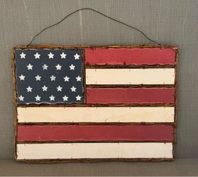 Antique American Wooden Wall Sign
