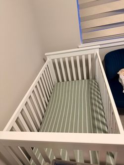 Delta children Adler 3 in 1 crib and Sealy cozy 2 stage extra firm mattress