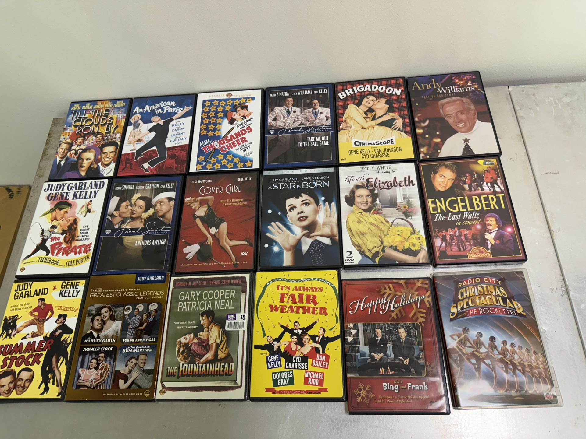 Lots Of 18 Classic Movies, Etc. Dvd Sinatra, Judy Garland, Gene Kelly, Gary Cooper