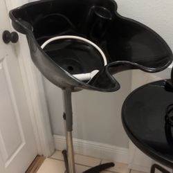 Portable Shampoo Bowl, Deep Sink Adjustable Stand