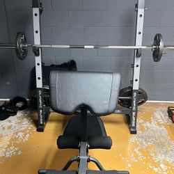 Marcy Olympic Weight Bench And 300 Lbs Weights 