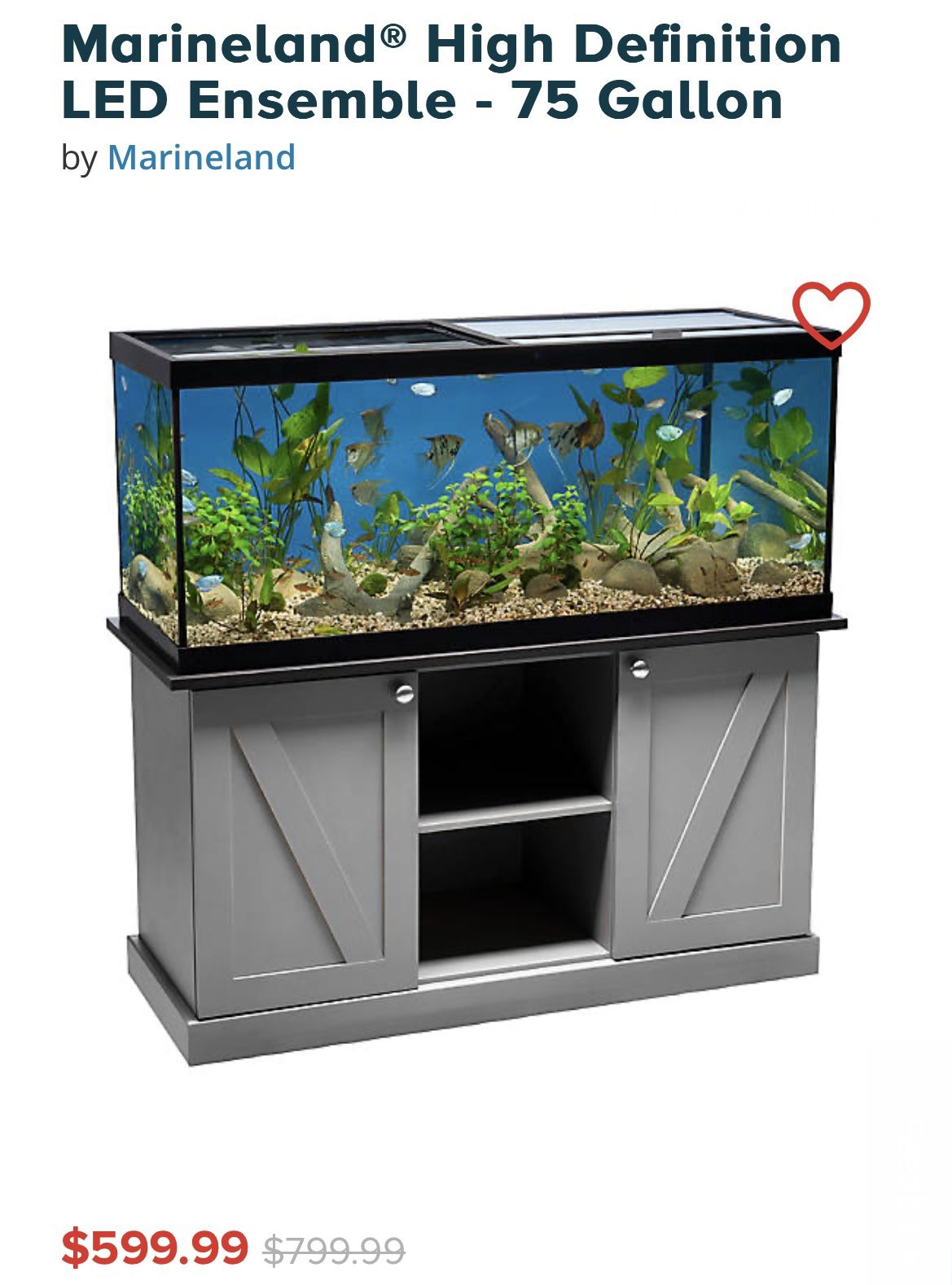 Cheap 75 Gallon Aquarium Marineland With Stand