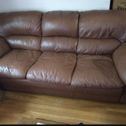 Free...Leather Sofa Great Condition....Need 2 People To Pickup 