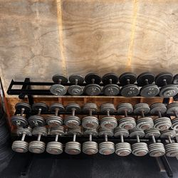 Dumbbells and rack for sale!
