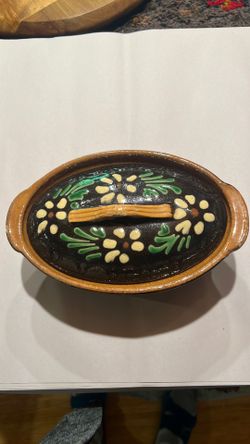 Alsace French Pottery ceramic casserole tureen