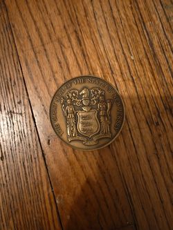 New Jersey Great Seal Bronze Medallion Coin