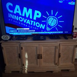 65 Inch Roku TV Cabinet And DVD Player