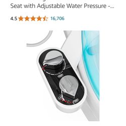 Clear Rear Bidet Attachment for Toilet - Self-Cleaning Dual Nozzle Bidet Toilet Seat