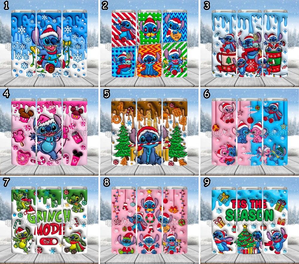 20oz Custom Christmas Stitch Tumbler