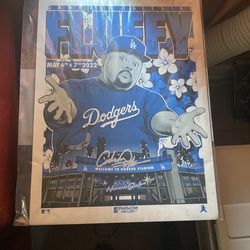 Gabriel Iglesias Fluffy @ Dodger Stadium Signed Poster