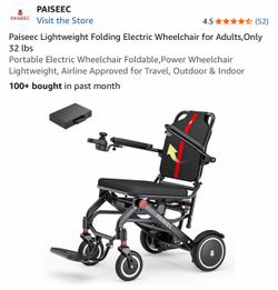 Paiseec Lightweight Folding Electric Wheelchair