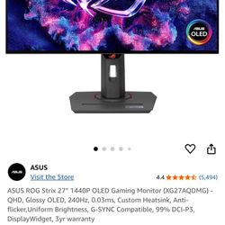 Asus Rog Strix 1440p 240hz Oled Glossy Panel
