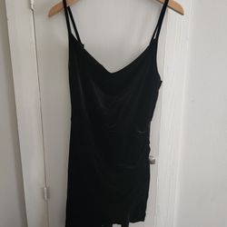 Double Crazy Black Mini Dress Size M