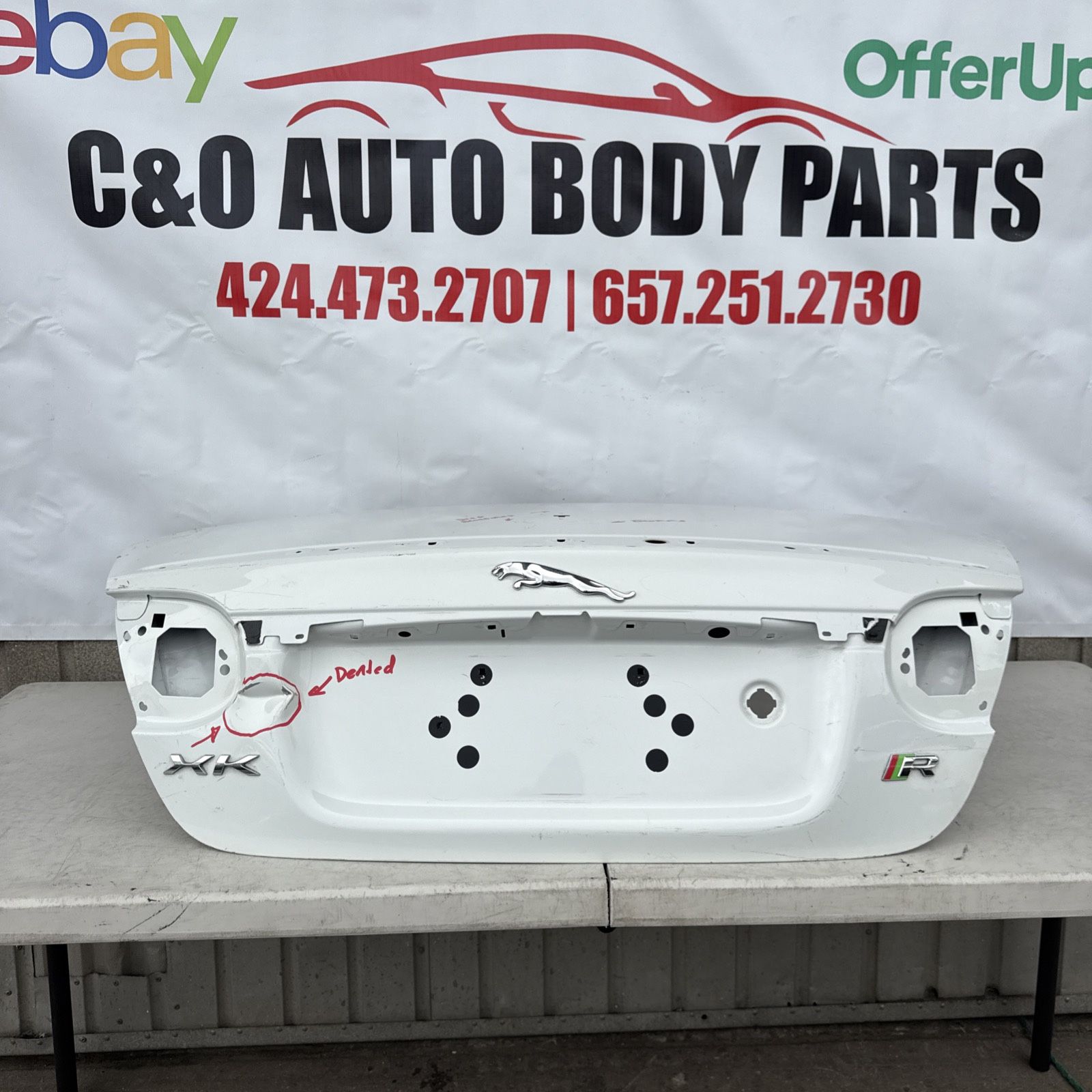 2007 2008 2009 2010 2011 2012 2013 2014 2015 Jaguar XK XKR Convertible Coupe Trunk Shell Dekclid Mounted Used Original OEM