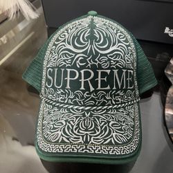 Supreme Green Mexican Vaquero Cowboy Trucker Hat 