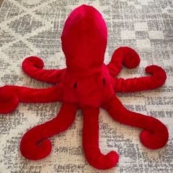 Large Monterey Bay Aquarium Red SQUID Octopus 25” Plush Jumbo Animal Adventure 