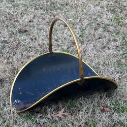 Vintage Claw Footed Fireplace Log Holder Carrier