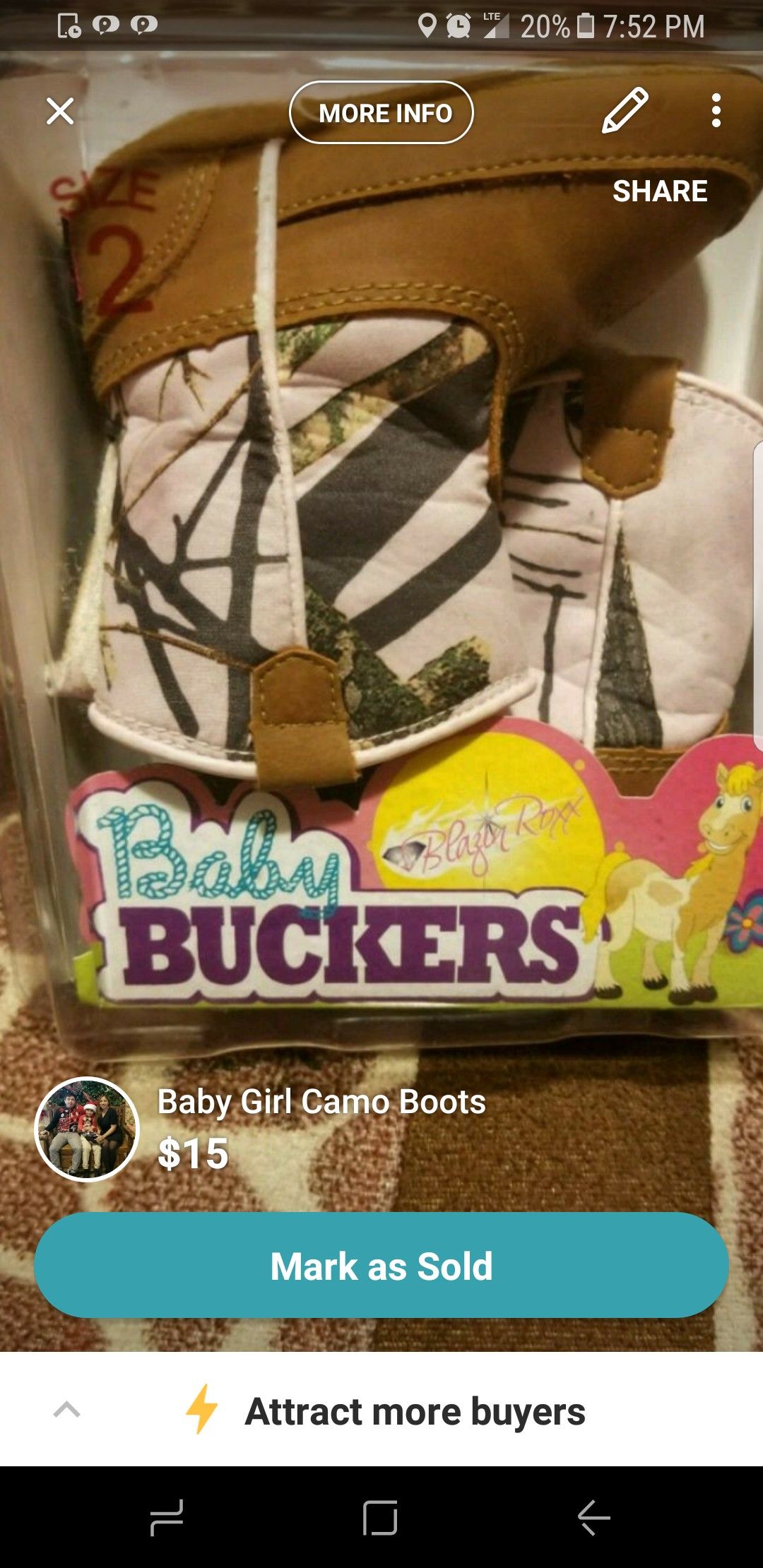 Baby Girl Camo Boots