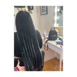 Tape In Extensions And Glitter Tinsel