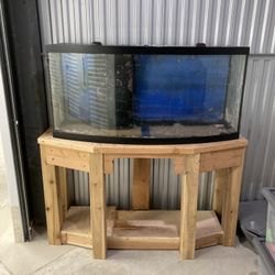 75 Gallon Bow Front Drilled Fish Tank