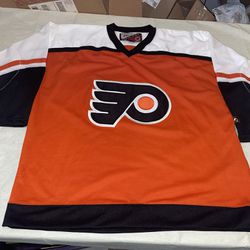 Nwot Philadelphia Flyers Pro Player Jersey Mens Xl Sewn Clean Orange 90s Vintage