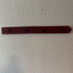 Painted Stress Wood With Hooks