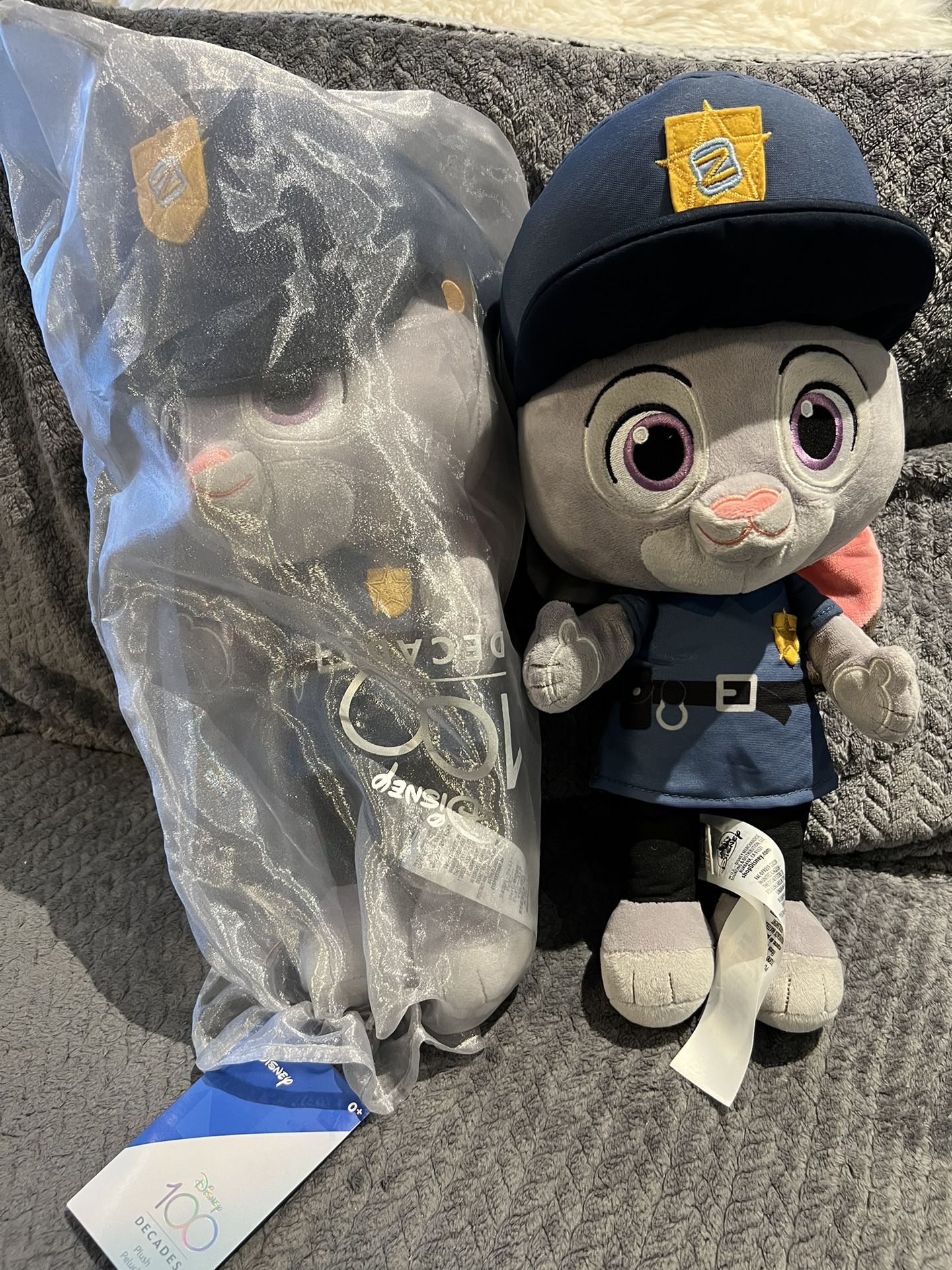 Zootopia Judy Hopps Large Plush “Rare” 15 Inch 100th Disney Anniversary