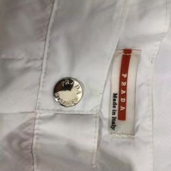 prada red tab pants 28