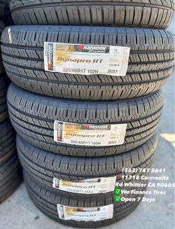 225/65R17 Hankook HT New Set of Tires Installed and Balanced Set de Llantas Nuevas Instaladas y Balanceadas
