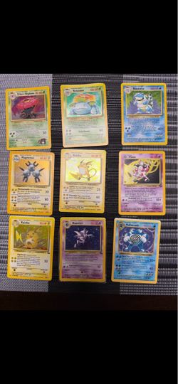Vintage Pokémon Card Lot of 9