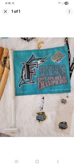 MLB Florida Marlins 1997 World Series Champions Vintage Flag Pennant Banner
