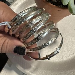Bangle Bracelets Silver