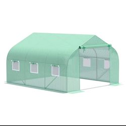New in box 11.5' x 10' x 7' Outdoor Portable Walk-In Tunnel Greenhouse with Windows-Deep Green 845-015