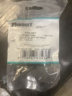 Panduit Cat6a 10gig Rj45 Jack Black
